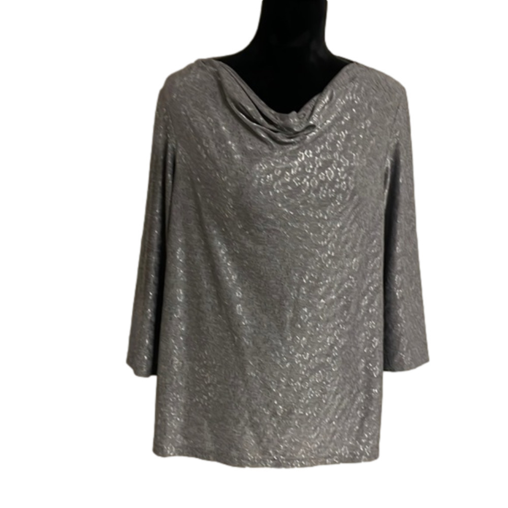 Easywear by Chico’s silver blouse size 2
